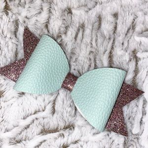 Handmade faux leather bows